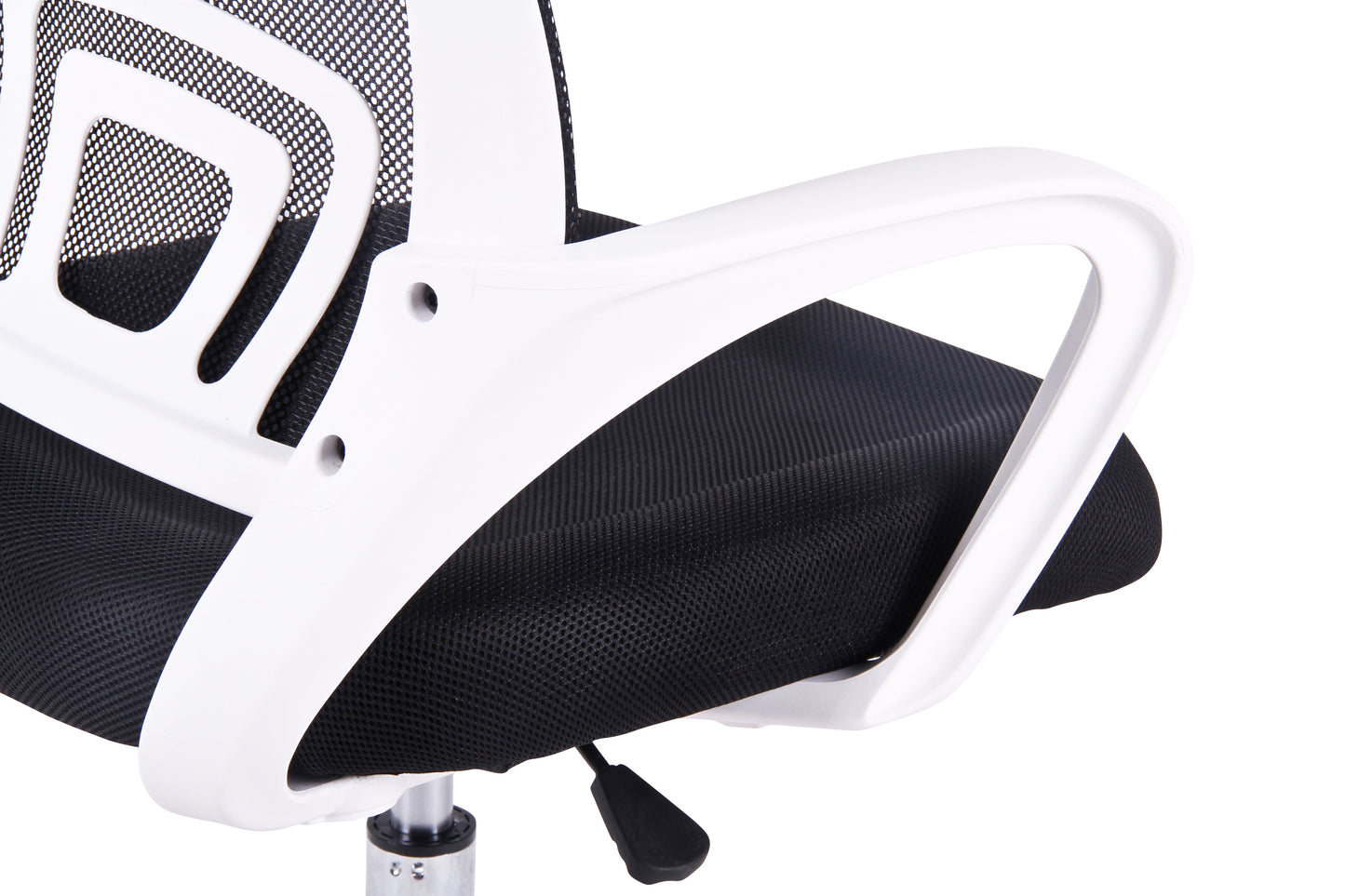 Mid-Back Mesh Office Chair Ergonomic Desk Chair with Breathable Mesh 360° Swivel & Height Adjustment Black/White Office Chair for Home & Corporate Spaces