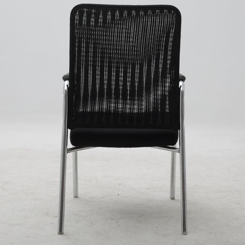 Office Chair Mesh Back with Chrome Metal Frame Ergonomic Padded Armrest Fabric Seat Stackable Conference Room Chair for Reception Meeting Room Waiting Room Home Office