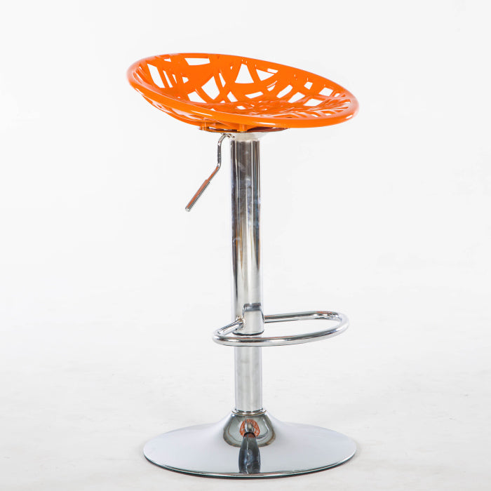 Bar Chair Bar Stool Adjustable Height Swivel Bar Stool with Nest Hollow Out Seat Plastic Upholstered Chrome Metal Base Multifunctional Modern Bar Stool for Home Bar Kitchen Island Pub Living Room Home Decor
