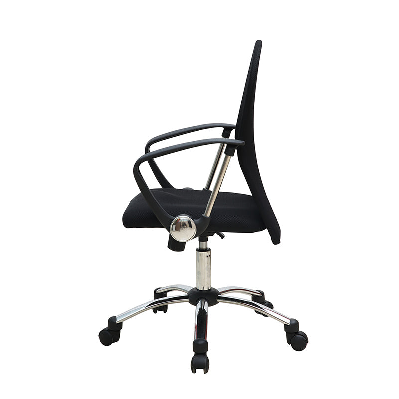 W13 Sitmod Mid-Back Mesh Office Chair, Ergonomic Desk Chair with Breathable Mesh, 360° Swivel & Height Adjustment, Black Office Chair for Home & Corporate Spaces