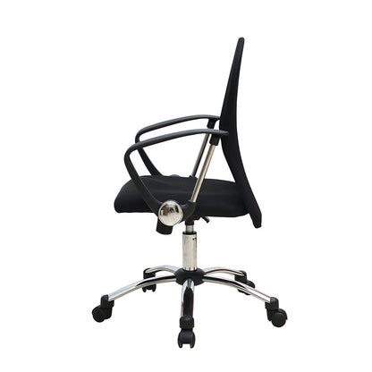 W13 Sitmod Mid-Back Mesh Office Chair, Ergonomic Desk Chair with Breathable Mesh, 360° Swivel & Height Adjustment, Black Office Chair for Home & Corporate Spaces
