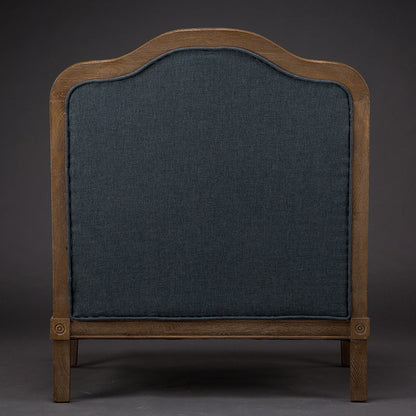Vintage Tufted Armchair with Wooden Frame Beige Upholstery and Nailhead Trim