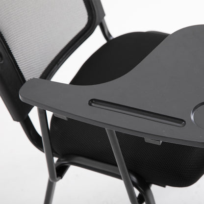 Office Chair Mesh Back with Writing Tablet Armrest Ergonomic Training Room Chair with Metal Frame for Classroom Conference Room and Office Meeting