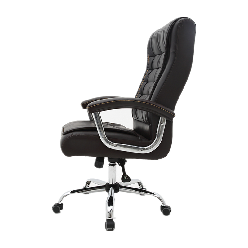Executive Office Chair High-Back Quilted Ergonomic Desk Chair Premium PU Leather Executive Chair with 360° Swivel & Recline Luxury Ergonomic Office Chair for Home & Corporate Spaces