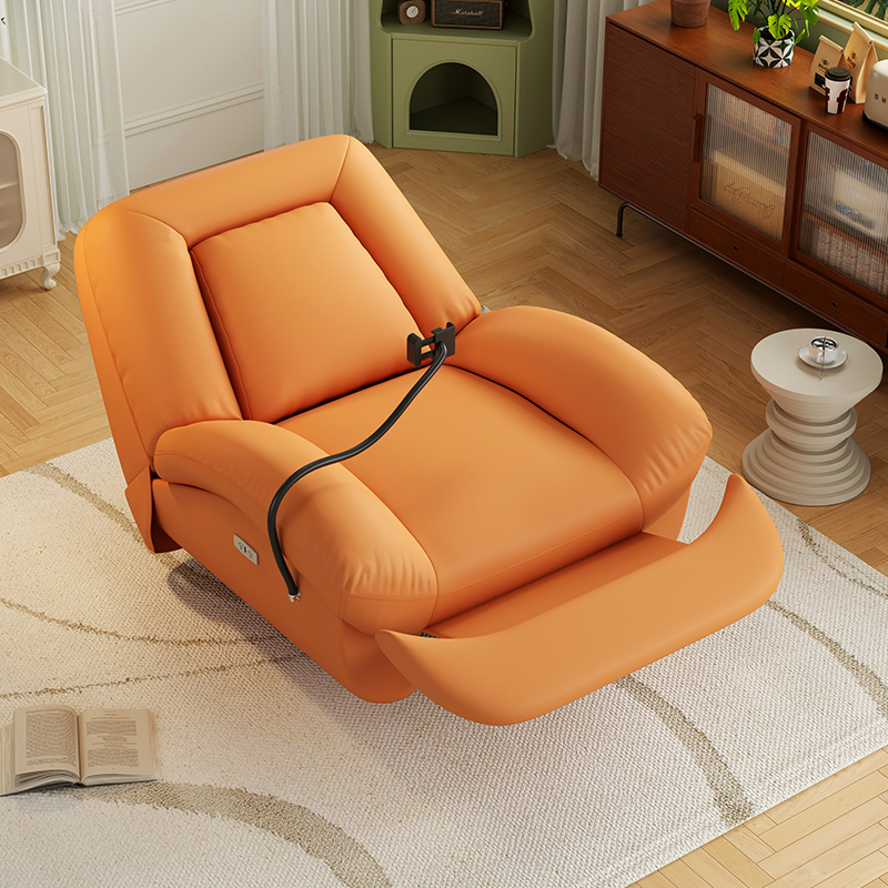 Single Seater Recliner Chair Adjustable Functional Sofa with Phone Holder Side Pocket Living Room Home Theater Comfortable Ergonomic Lounge Chair