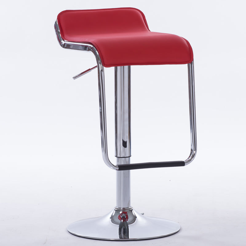 Bar Chair Bar Stool Adjustable Height Swivel Bar Stool with All-in-One PU Leather Seat and Backrest Chrome Metal Frame Multifunctional Modern Bar Stool for Home Bar Kitchen Island Pub Living Room Home Decor