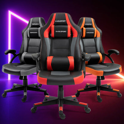 Leather Gaming Chair Headrest & Lumbar Pillow, Adjustable Ergonomic Support for Gaming Office Work & Extended Comfortable Lounging Sessions