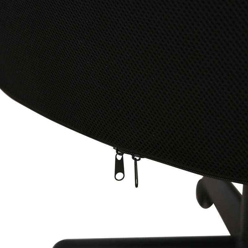 Mid-Back Hybrid Office Chair Ergonomic Desk Chair with PU Leather & Mesh Upholstery 360° Swivel & Height Adjustment Black Office Chair for Home & Corporate Spaces