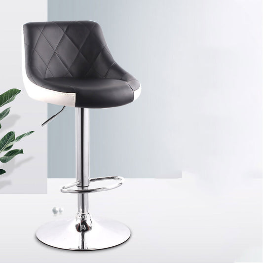 Bar Chair Bar Stool with Diamond Quilted PU Leather Cushion Chrome Metal Base Multifunctional Height Adjustable Swivel Stool for Home Bar Kitchen Island Pub Living Room Home Decor