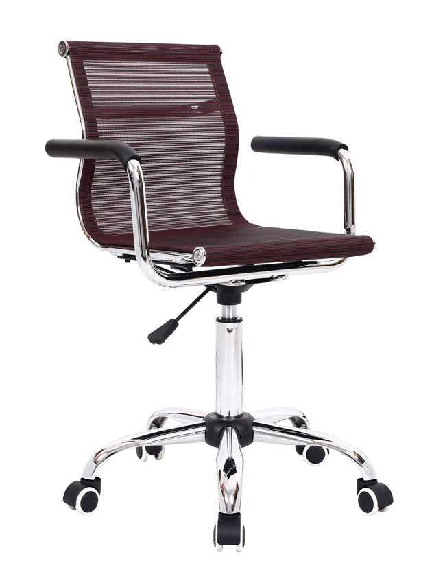 Mid-Back Mesh/PU Leather Office Chair Ergonomic Desk Chair with 2 Base Options 360° Swivel & Height Adjustment Multi-Color Stylish Chair for Home Office & Reception