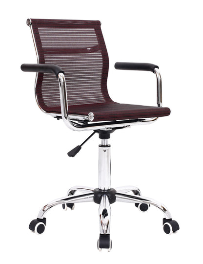 Mid-Back Mesh/PU Leather Office Chair Ergonomic Desk Chair with 2 Base Options 360° Swivel & Height Adjustment Multi-Color Stylish Chair for Home Office & Reception