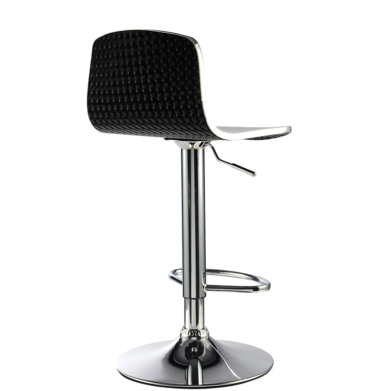 Bar Chair Bar Stool with Curved ABS Plastic Seat and Backrest Chrome Metal Base Multifunctional Height Adjustable Swivel Stool for Home Bar Kitchen Island Pub Living Room Home Decor
