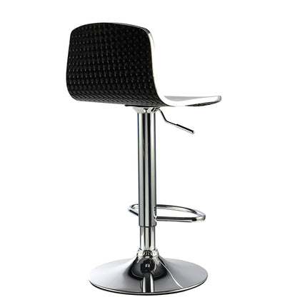 Bar Chair Bar Stool with Curved ABS Plastic Seat and Backrest Chrome Metal Base Multifunctional Height Adjustable Swivel Stool for Home Bar Kitchen Island Pub Living Room Home Decor