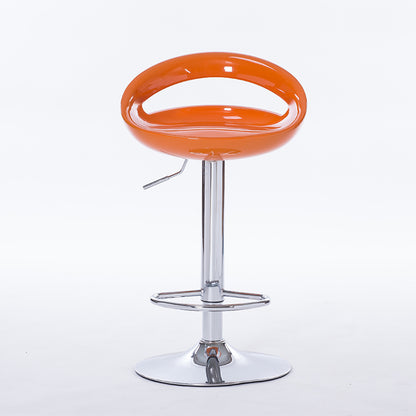 Bar Chair Bar Stool with Glossy ABS Plastic Seat Chrome Metal Base Multifunctional Height Adjustable Swivel Stool for Home Bar Kitchen Island Pub Living Room Home Decor