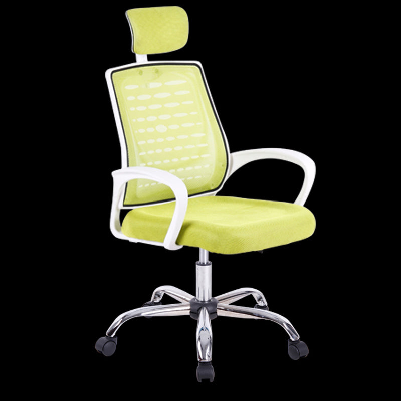 Mid-Back Fabric & Mesh Office Chair Ergonomic Desk Chair with Foldable Armrests 360° Swivel & Height Adjustment Compact Chair for Small Home Office & Study Spaces