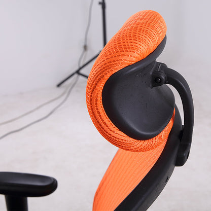 High-Back Ergonomic Mesh Office Chair Adjustable Headrest & Lumbar Support Desk Chair with 3D Armrests 135° Recline & 360° Swivel Orange & Black Gaming Chair for Home Office