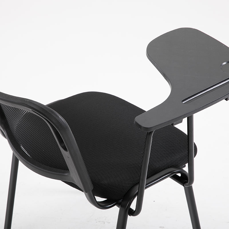 Office Chair Mesh Back with Writing Tablet Armrest Ergonomic Training Room Chair with Metal Frame for Classroom Conference Room and Office Meeting
