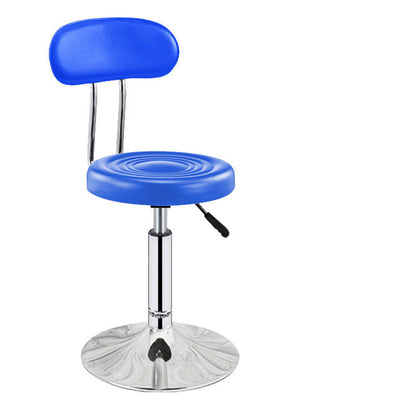 Adjustable Bar Chair Swivel Bar Stool with Hollow Backrest PU Leather Upholstered Chrome Metal Legs Multifunctional Counter Height Bar Stool for Home Bar Kitchen Island Pub Living Room Home Decor