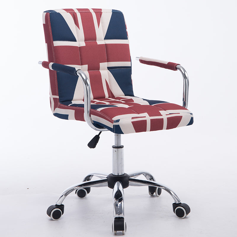 Bar Chair Bar Stool with Grid Quilted Cushion PU Leather Upholstered Chrome Metal Armrests and Casters Multifunctional Adjustable Height Swivel Stool for Home Bar Kitchen Island Pub Living Room Home Decor