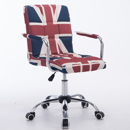Bar Chair Bar Stool with Grid Quilted Cushion PU Leather Upholstered Chrome Metal Armrests and Casters Multifunctional Adjustable Height Swivel Stool for Home Bar Kitchen Island Pub Living Room Home Decor