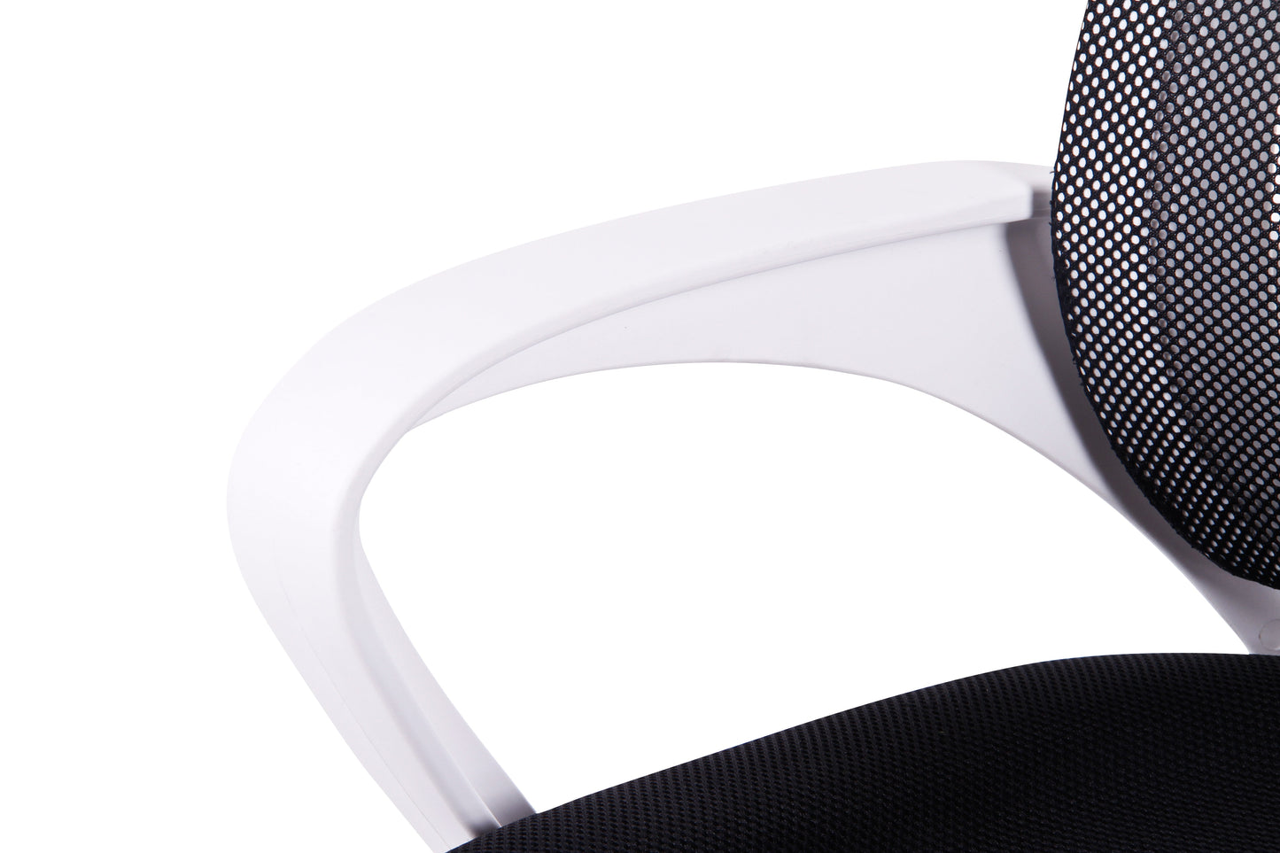 Mid-Back Mesh Office Chair Ergonomic Desk Chair with Breathable Mesh 360° Swivel & Height Adjustment Black/White Office Chair for Home & Corporate Spaces