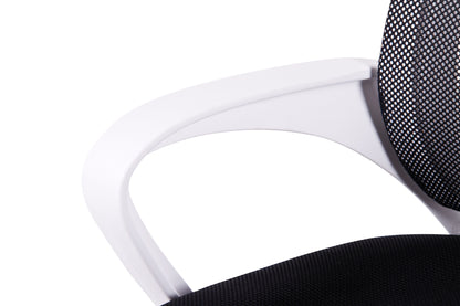 Mid-Back Mesh Office Chair Ergonomic Desk Chair with Breathable Mesh 360° Swivel & Height Adjustment Black/White Office Chair for Home & Corporate Spaces