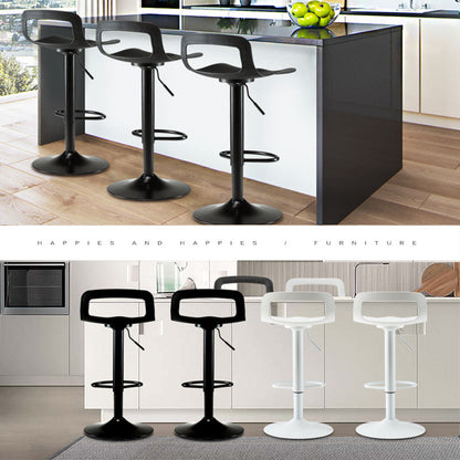 Bar Chair Bar Stool with Modern Hollow-Back Design Multifunctional Height Adjustable Swivel Stool for Home Bar Kitchen Island Pub Living Room Home Decor
