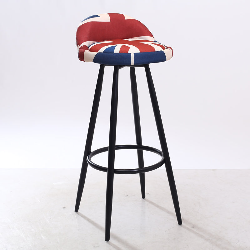 Bar Chair Fixed Height Bar Stool with Upholstered Fabric or PU Leather Seat Black or White Metal Legs Multifunctional Counter Bar Stool for Home Bar Kitchen Island Pub Living Room Home Decor