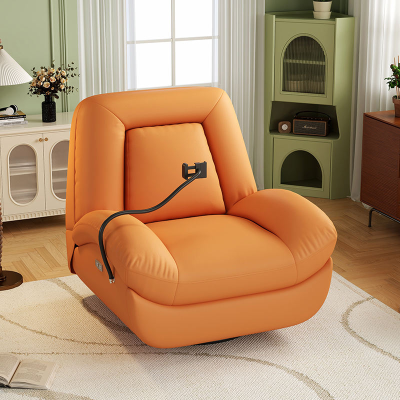 Single Seater Recliner Chair Adjustable Functional Sofa with Phone Holder Side Pocket Living Room Home Theater Comfortable Ergonomic Lounge Chair