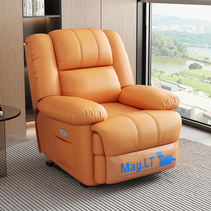 Single Seater Recliner Chair Adjustable Functional Sofa with Phone Holder Side Pocket Ergonomic Living Room Home Theater Lounge Chair