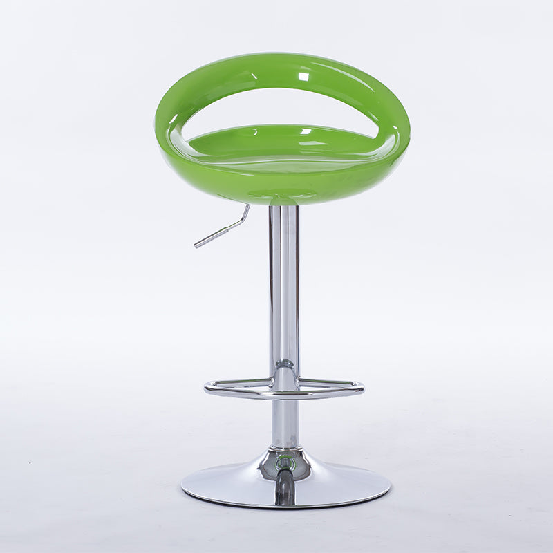 Bar Chair Bar Stool with Glossy ABS Plastic Seat Chrome Metal Base Multifunctional Height Adjustable Swivel Stool for Home Bar Kitchen Island Pub Living Room Home Decor