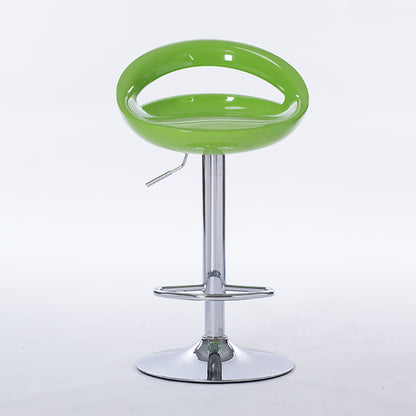 Bar Chair Bar Stool with Glossy ABS Plastic Seat Chrome Metal Base Multifunctional Height Adjustable Swivel Stool for Home Bar Kitchen Island Pub Living Room Home Decor
