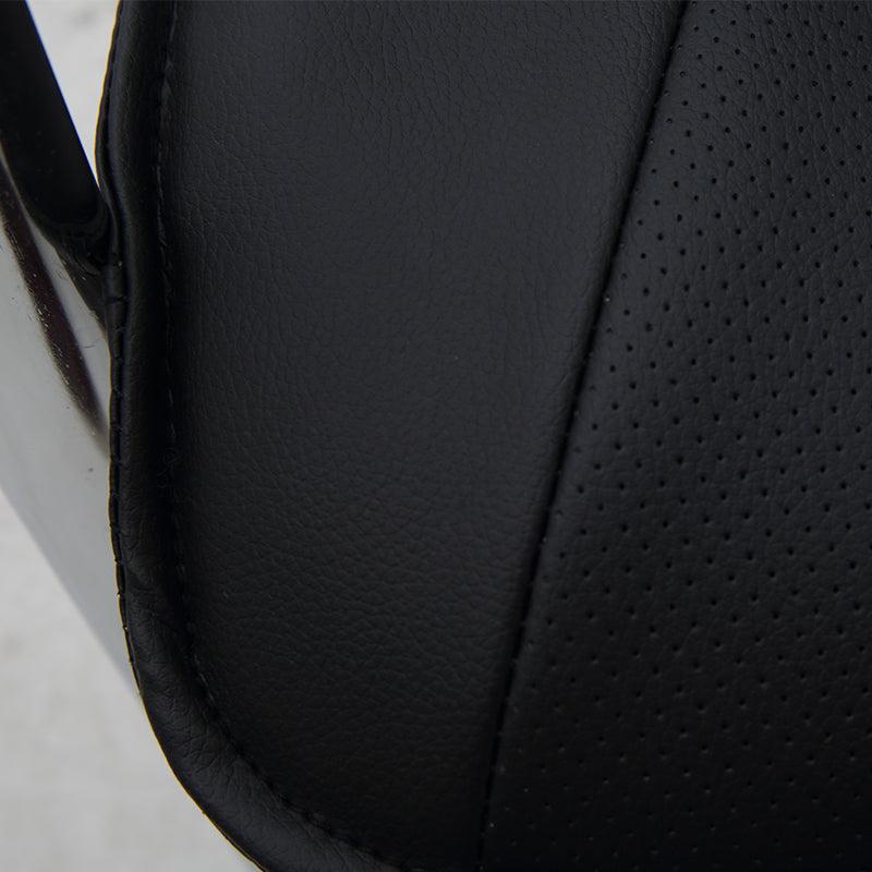 Office Chair PU Leather Upholstered Seat and Backrest with Chrome Metal Sled Base Ergonomic Armrest Padded Executive Guest Chair for Conference Room Reception Waiting Room and Home Office