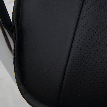 Office Chair PU Leather Upholstered Seat and Backrest with Chrome Metal Sled Base Ergonomic Armrest Padded Executive Guest Chair for Conference Room Reception Waiting Room and Home Office