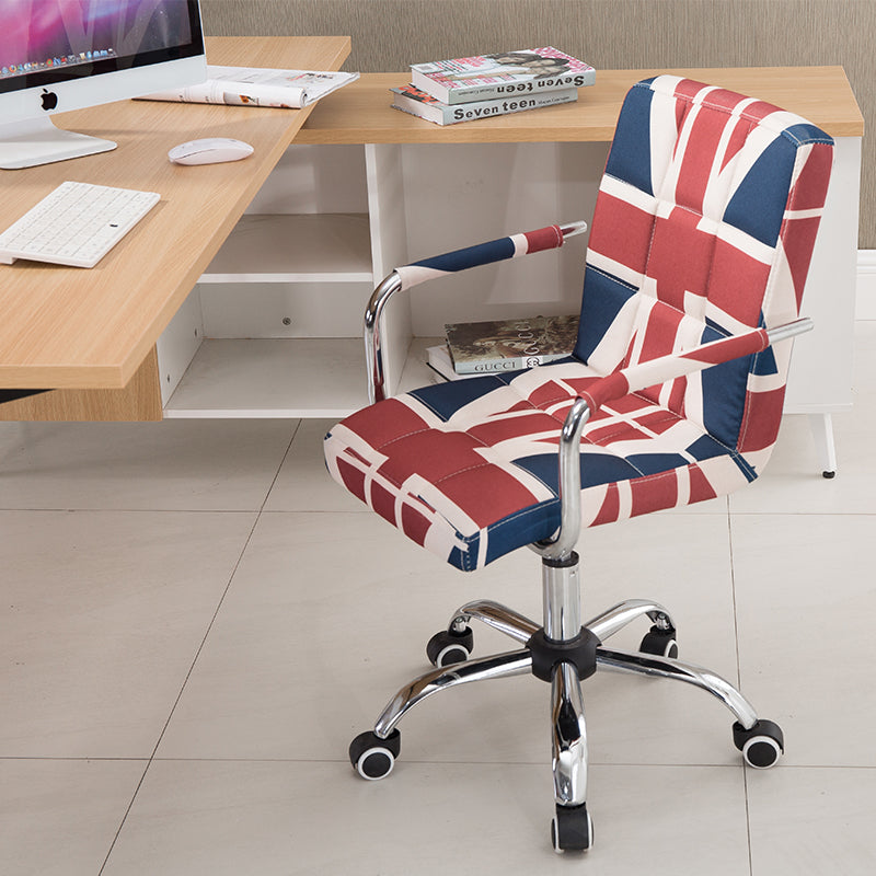 Bar Chair Bar Stool with Grid Quilted Cushion PU Leather Upholstered Chrome Metal Armrests and Casters Multifunctional Adjustable Height Swivel Stool for Home Bar Kitchen Island Pub Living Room Home Decor
