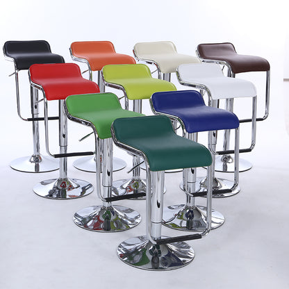 Bar Chair Bar Stool Adjustable Height Swivel Bar Stool with All-in-One PU Leather Seat and Backrest Chrome Metal Frame Multifunctional Modern Bar Stool for Home Bar Kitchen Island Pub Living Room Home Decor
