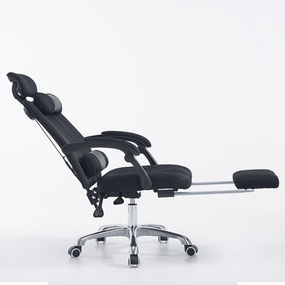High-Back Reclining Mesh Office Chair Ergonomic Desk Chair with Adjustable Headrest & Dual Lumbar Support Retractable Footrest & 160° Recline 360° Swivel & Height Adjustment Multi-Color Chair for Home Office & Gaming