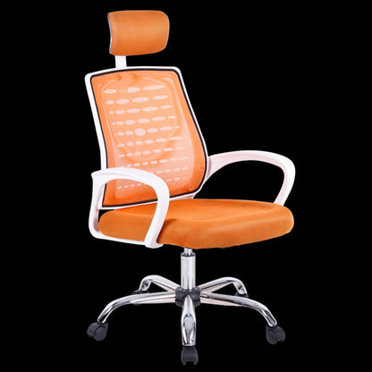 Mid-Back Fabric & Mesh Office Chair Ergonomic Desk Chair with Foldable Armrests 360° Swivel & Height Adjustment Compact Chair for Small Home Office & Study Spaces