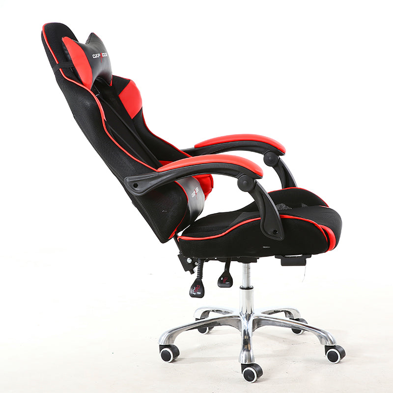 Ergonomic Gaming Chair Breathable Mesh Racing Chair with Extendable Footrest