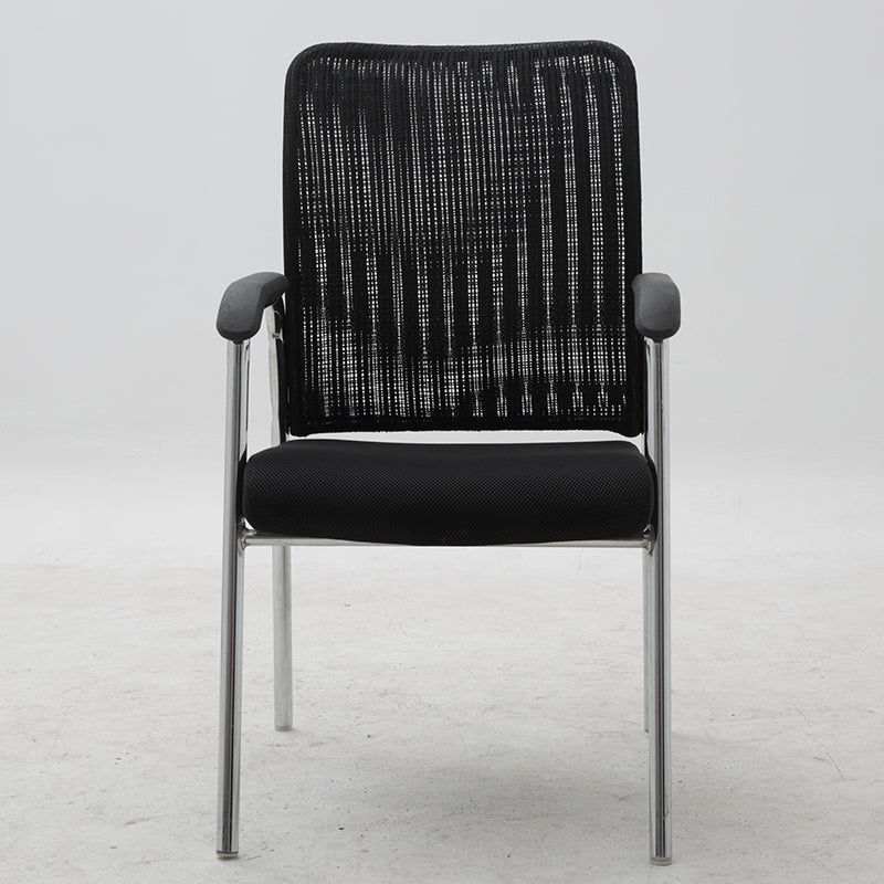 Office Chair Mesh Back with Chrome Metal Frame Ergonomic Padded Armrest Fabric Seat Stackable Conference Room Chair for Reception Meeting Room Waiting Room Home Office