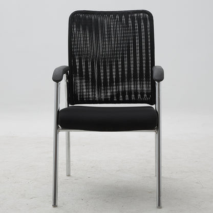 Office Chair Mesh Back with Chrome Metal Frame Ergonomic Padded Armrest Fabric Seat Stackable Conference Room Chair for Reception Meeting Room Waiting Room Home Office