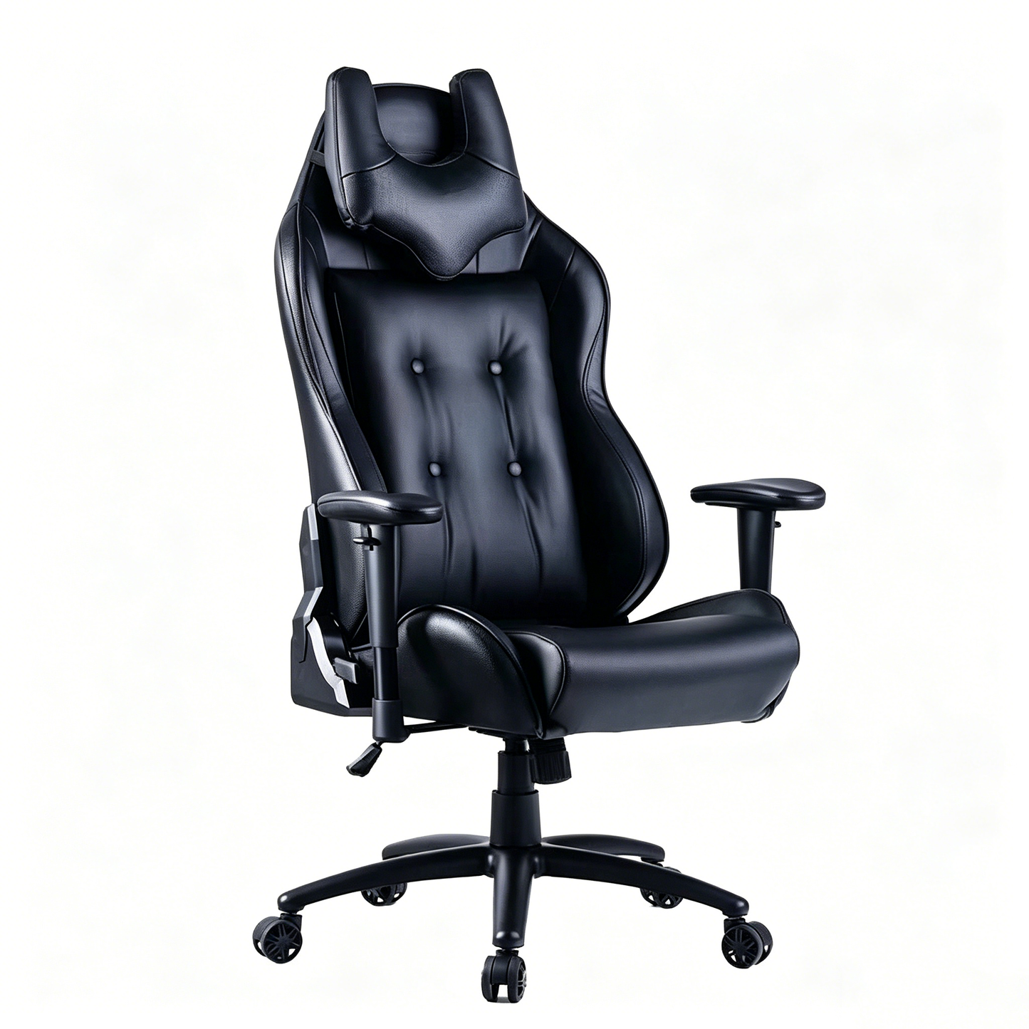 Ergonomic Gaming Chair High-Back PU Leather Office Chair with Lumbar Support, Headrest, Adjustable Armrests and Swivel Base for Gaming and Home Office