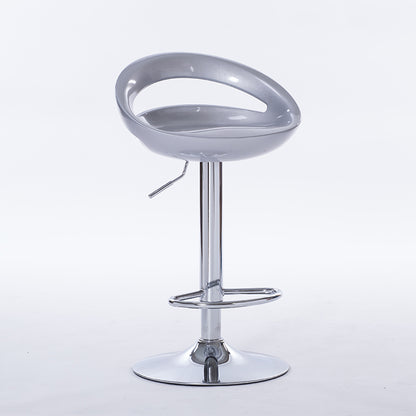 Bar Chair Bar Stool with Glossy ABS Plastic Seat Chrome Metal Base Multifunctional Height Adjustable Swivel Stool for Home Bar Kitchen Island Pub Living Room Home Decor