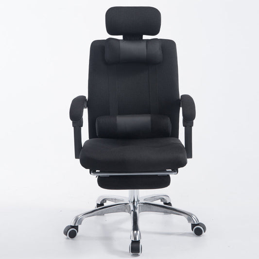 High-Back Reclining Mesh Office Chair Ergonomic Desk Chair with Adjustable Headrest & Dual Lumbar Support Retractable Footrest & 160° Recline 360° Swivel & Height Adjustment Multi-Color Chair for Home Office & Gaming
