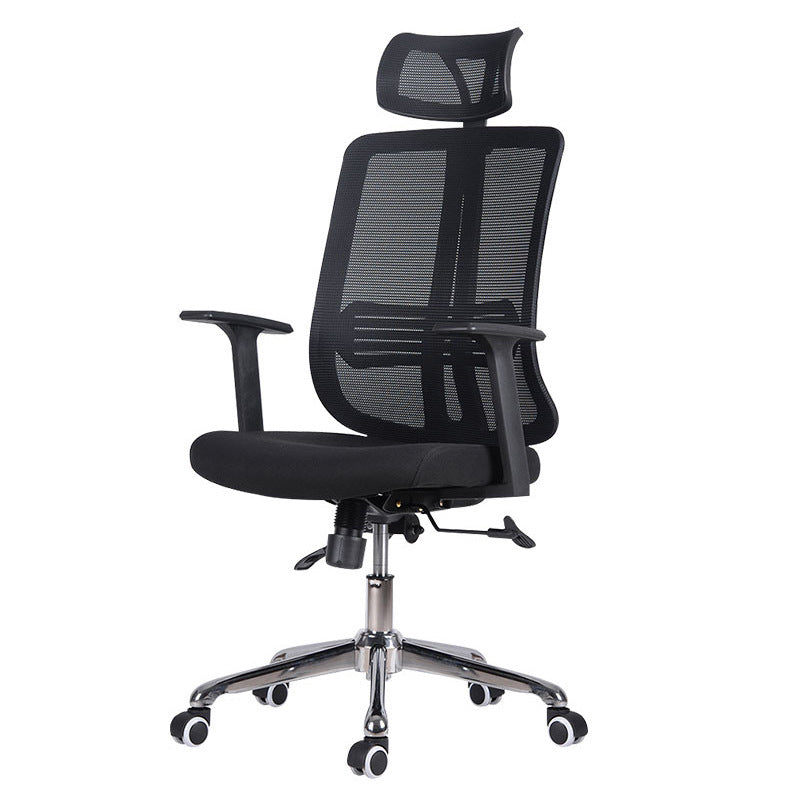 High-Back Dual Mesh Ergonomic Office Chair Adjustable Headrest Desk Chair with Breathable Double Mesh Back 360° Swivel & Height Adjustment Black Office Chair for Home & Gaming