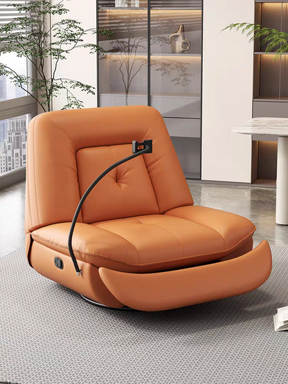 Single Seater Recliner Chair Adjustable Functional Sofa with Phone Holder Side Pocket Living Room Home Theater Comfortable Ergonomic Lounge Chair