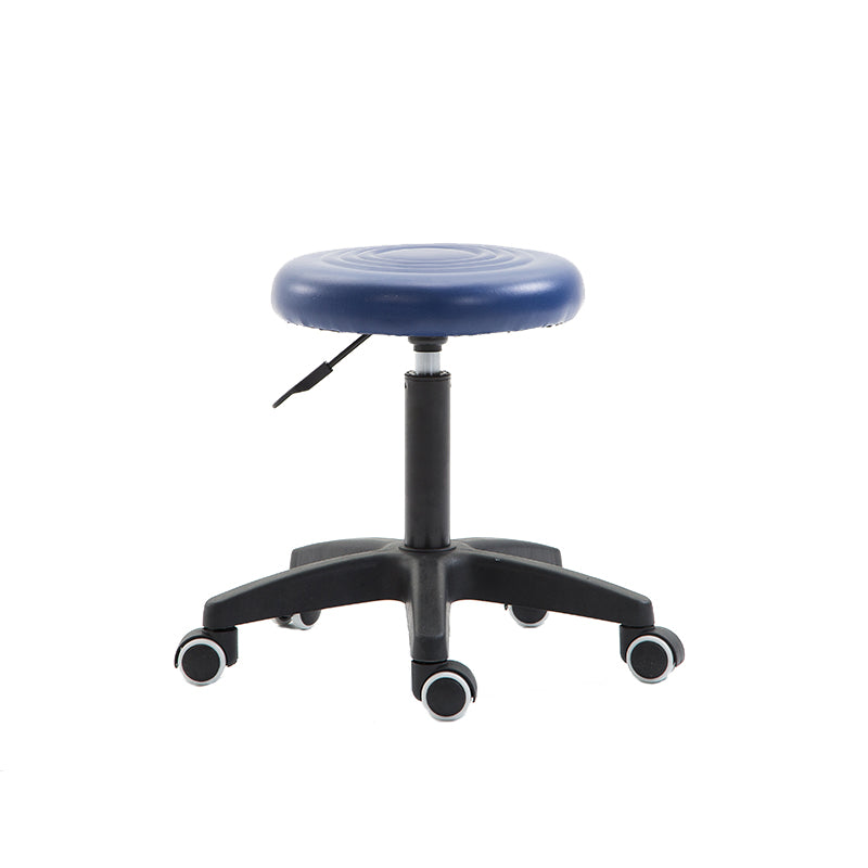 Bar Chair Bar Stool with Round PU Leather Cushion Plastic Five-Prong Base Multifunctional Height Adjustable Swivel Stool with Casters for Home Bar Kitchen Island Pub Living Room Home Decor