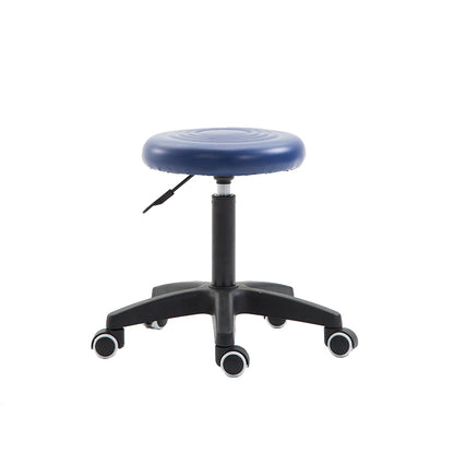 Bar Chair Bar Stool with Round PU Leather Cushion Plastic Five-Prong Base Multifunctional Height Adjustable Swivel Stool with Casters for Home Bar Kitchen Island Pub Living Room Home Decor