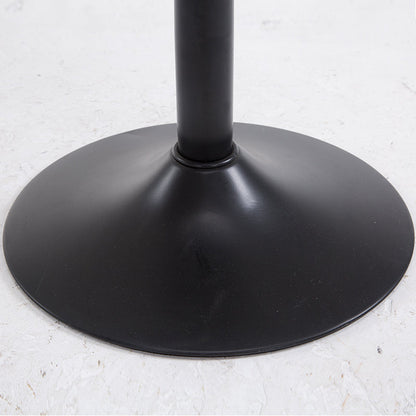 Adjustable Bar Stool Rivet-Decorated Backrest Themed Fabric/Pure Leather & Stable Disc Base