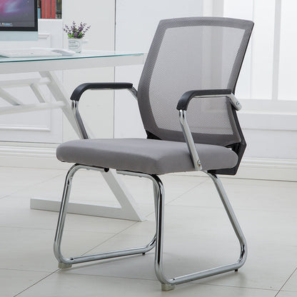 Mid-Back Mesh Conference Chair Ergonomic Visitor Chair with Breathable Mesh Chrome Steel Bow Base Multi-Color Office Chair for Meeting Rooms & Reception Areas
